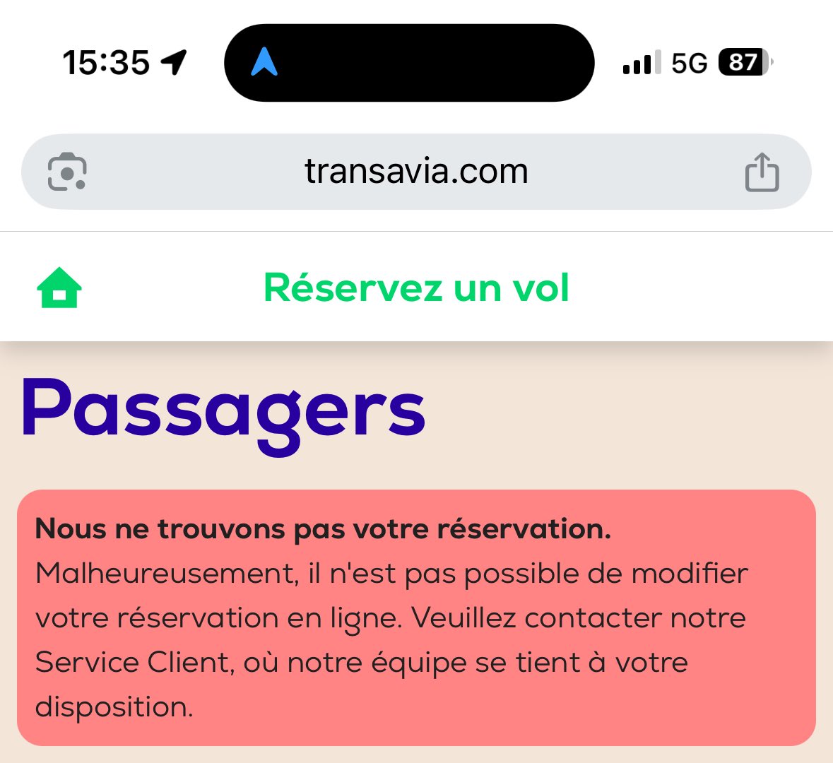 sanouil3's tweet photo. @transaviaFR bonjour réservation impossible sur votre 3 appels et rien https://t.co/iH2p2GFm3u