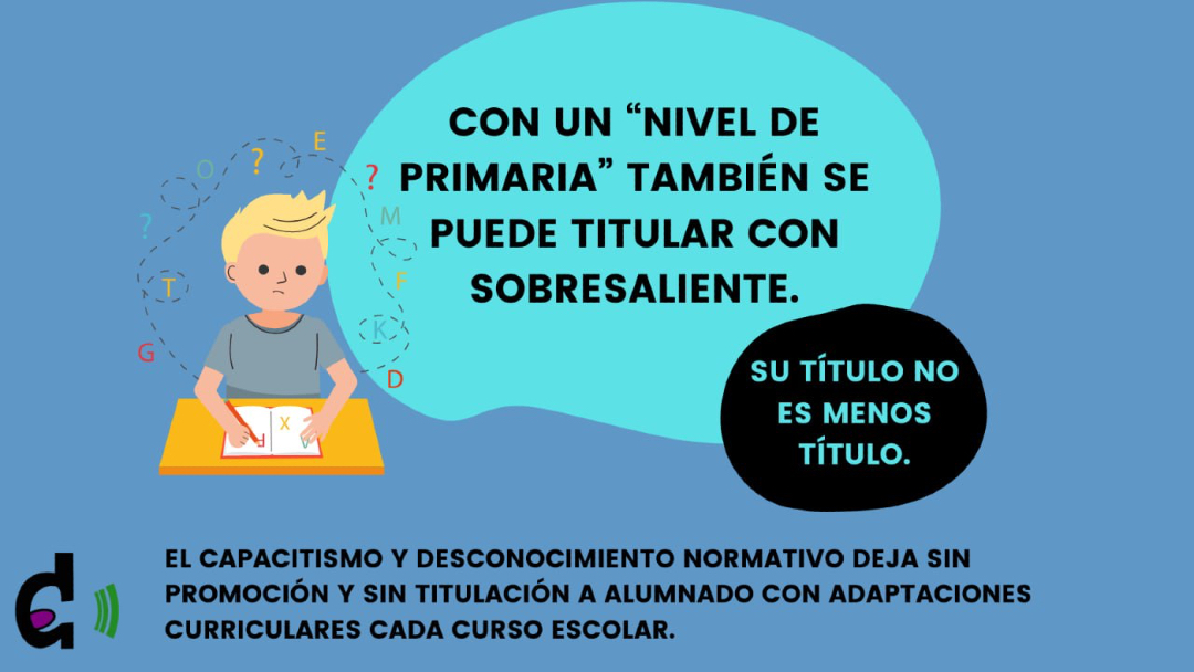 La ESO no es un rasero. Busca máximo desarrollo de las potencialidades.
RD217/2022:
▶️Art15.7 La evaluación tomará adaptaciones curriculares como referencia
▶️Art19.3 No aminorarán las calificaciones
▶️Art20.3 No impedirán promo/titulación