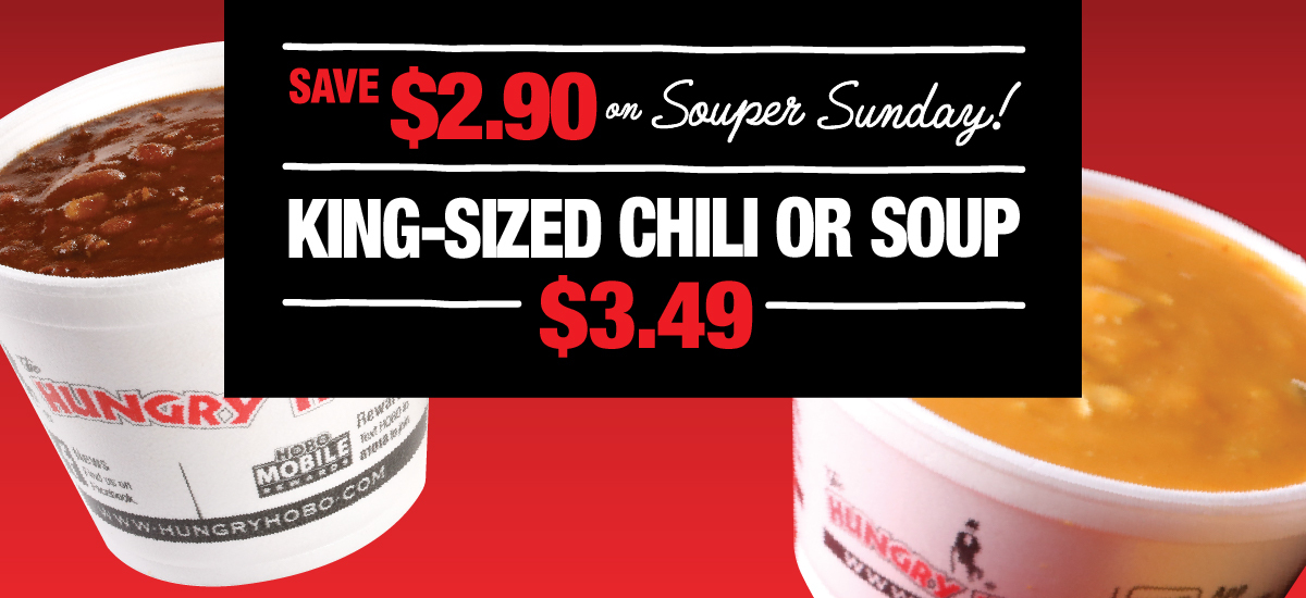 Spice up today and every Tuesday with a #33 Taco Potato or King Taco Salad for only $4.99, which is up to $3.50 off the normal menu price. No coupon required. Enjoy!

orders.hungryhobo.com/locations/the-…