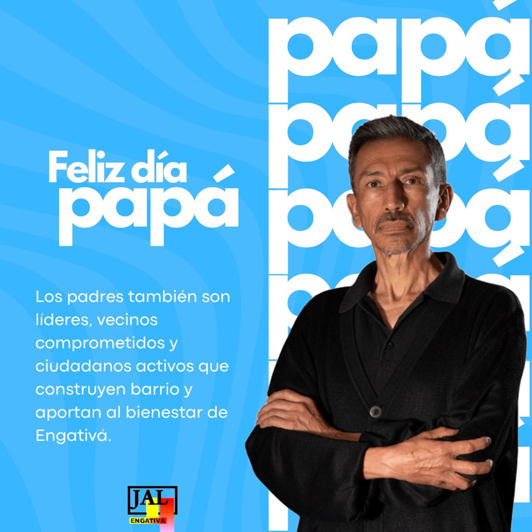 👔 Hoy saludamos a quienes guían con amor y compromiso.
Desde la JAL de Engativá, felicitamos a nuestros ediles Pablo Molano, Cornelio y Fidel por ser padres y líderes que construyen comunidad.
¡Feliz Día del Padre!

#DíaDelPadre #JALEngativá