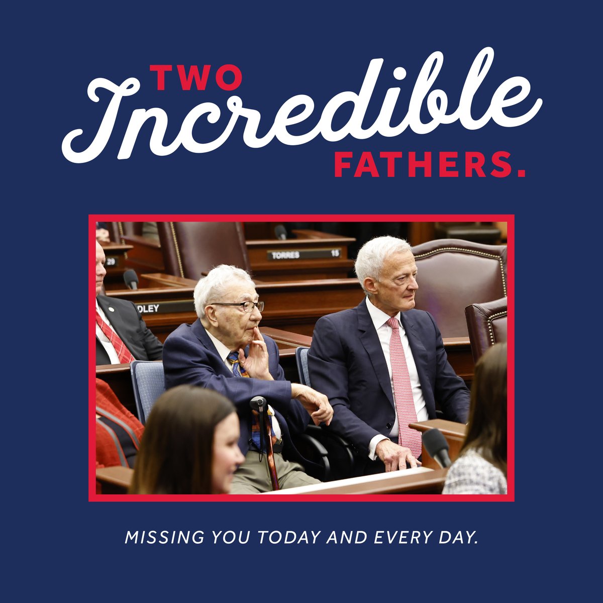 Happy Father’s Day to the two most important men in my life, my husband and my father. I miss you both every day. 

Your children and grandchildren will always remember the special moments with their father – this day and every day.