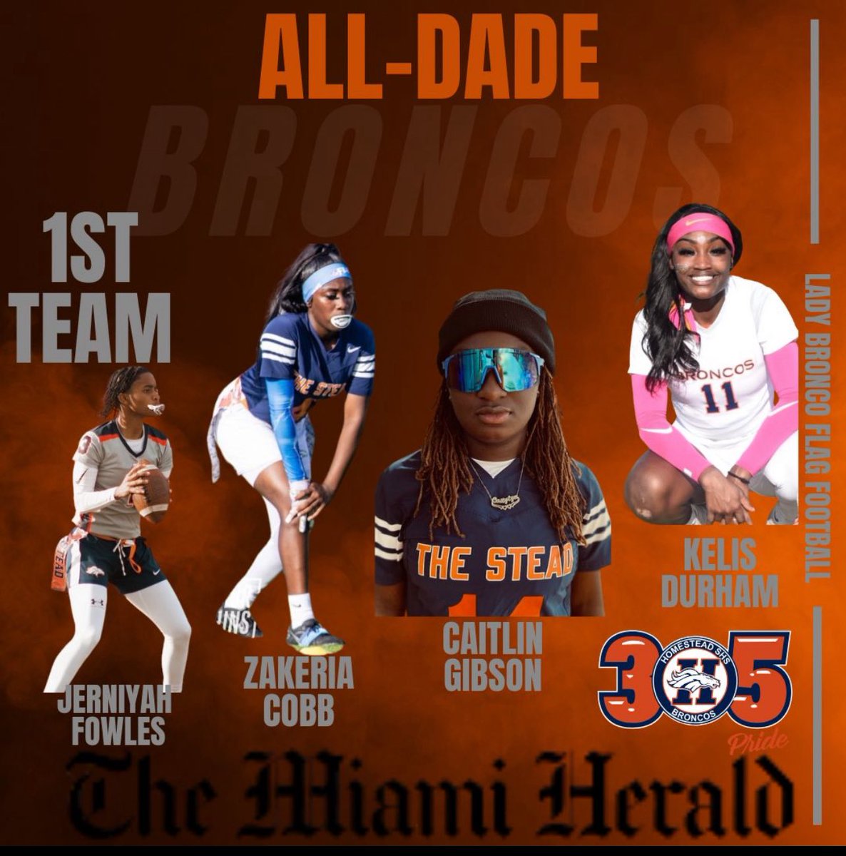 Exit1Athletics's tweet photo. Big Bronco shoutout to our Spring Sports student-athletes that made All-Dade! Our Broncos are the best of the best!
#BroncoPride #exitONE https://t.co/MpUysE0RDi