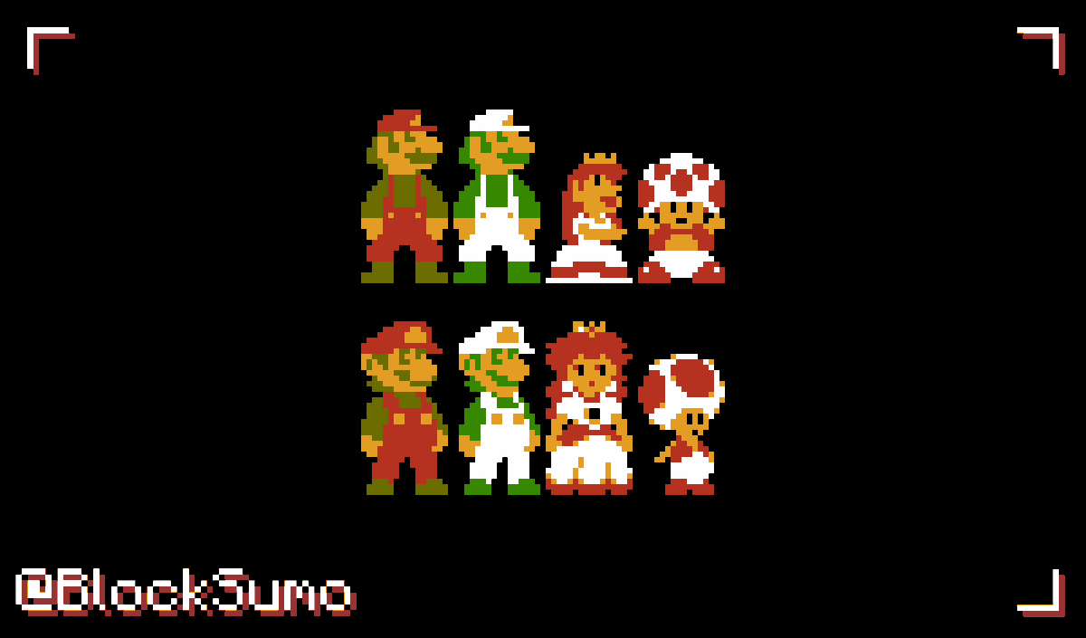 BlockSumo's tweet image. NES New Mario Bros sprites remake
#mario #supermario #nintendo 
#princesspeach #peach #toad #pixelart
