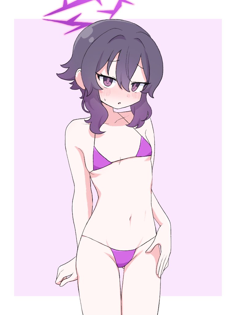 伊草ハルカ(ブルアカ) 「マイクロビキニハルカだよ」|とりとんのイラスト