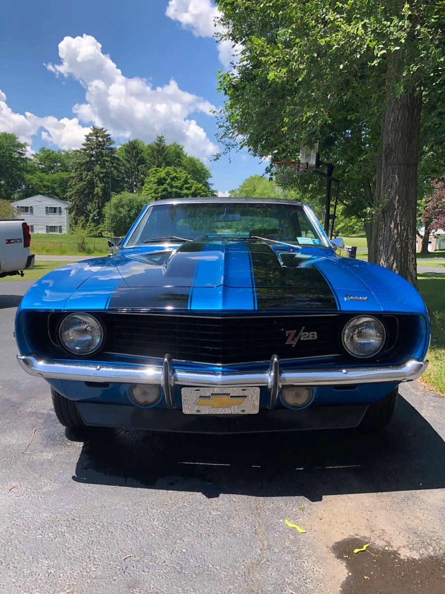HemmingsNews's tweet photo. This 1969 Camaro Z28 X-77 is a true classic! Numbers-matching drivetrain, rebuilt engine, and rare blue interior/exterior combo.
Available Now https://t.co/iKsrM8FeJO
#Hemmings #CamaroZ28 #ChevyMuscle #VintageCars #ClassicCars #AmericanMuscle #NumbersMatching #MuscleCar https://t.co/9yl71ZZadb