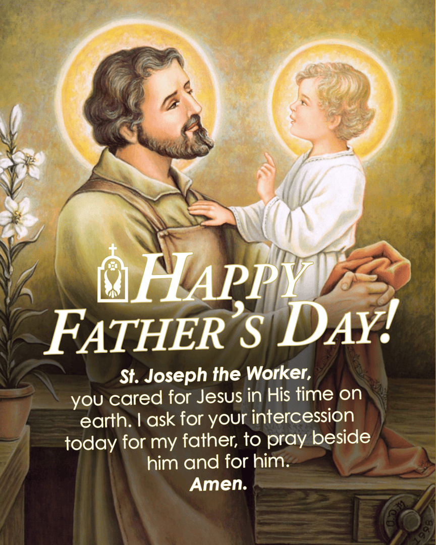 lacatholics's tweet image. This #FathersDay, we lift up all fathers — those with us and those who have gone before us. We thank God for the gift of their love and sacrifice and we entrust them to #StJoseph — may he guide, protect, and intercede for them!
