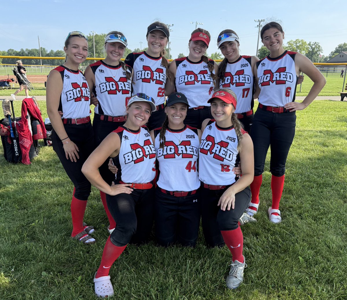Big Red 07 (@07_bigred) on Twitter photo Final score from Sheer Madness Showcase:
Madness 0
Big Red 07 1
We advance to round 2 of bracket play!
WP <a href="/HalleZupancic07/">Halle Zupancic</a> 5 IP, 0 ER, 2 Ks
<a href="/MayaRowan2026/">Maya Rowan</a> 2-2, 2 doubles
<a href="/brynnesmith22/">Brynne Smith</a> sac bunt
<a href="/HalleZupancic07/">Halle Zupancic</a> sac fly Final score from Sheer Madness Showcase:
Madness 0
Big Red 07 1
We advance to round 2 of bracket play!
WP <a href="/HalleZupancic07/">Halle Zupancic</a> 5 IP, 0 ER, 2 Ks
<a href="/MayaRowan2026/">Maya Rowan</a> 2-2, 2 doubles
<a href="/brynnesmith22/">Brynne Smith</a> sac bunt
<a href="/HalleZupancic07/">Halle Zupancic</a> sac fly