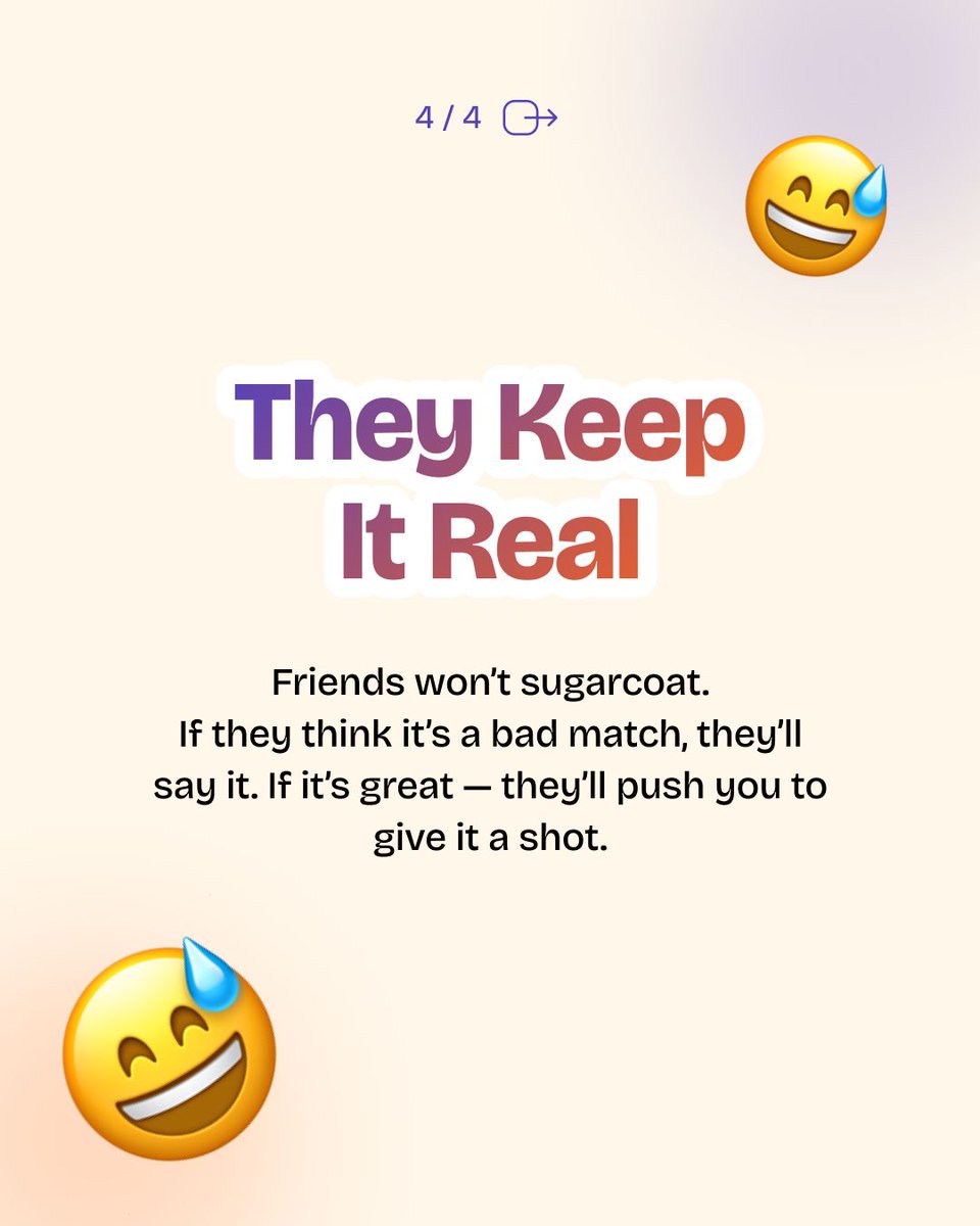 blindly_app's tweet image. #BlindlyApp #FriendMatchmaker #DatingWithFriends #ModernDating #DatingTips #LetThemChoose #SwipeLessConnectMore #DatingDoneRight #SocialDating #BetaDatingApp #BlindlyDating #ComingSoonApp #FriendsKnowBest #CringeFreeDating #DatingHelp #MatchmakerEnergy #NewDatingApp