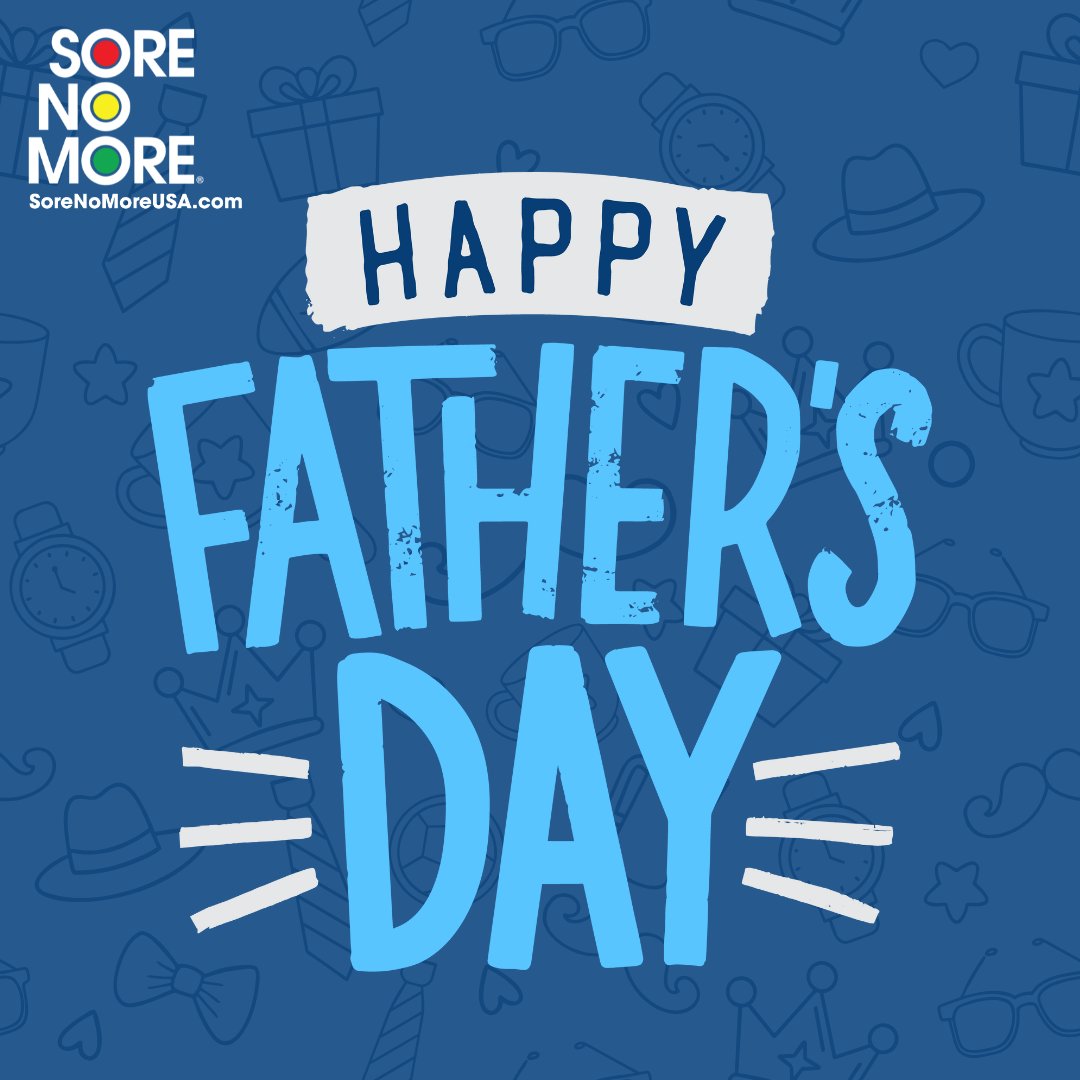 🥸 Happy Father’s Day to all the amazing, hardworking, and caring dads! We see you and appreciate everything you do for your family. 💙

Treat dad to a day of rest and relaxation with Sore No More Pain Relief products! Dads deserve a little R&amp;R too! 👏 SoreNoMoreUSA.com
