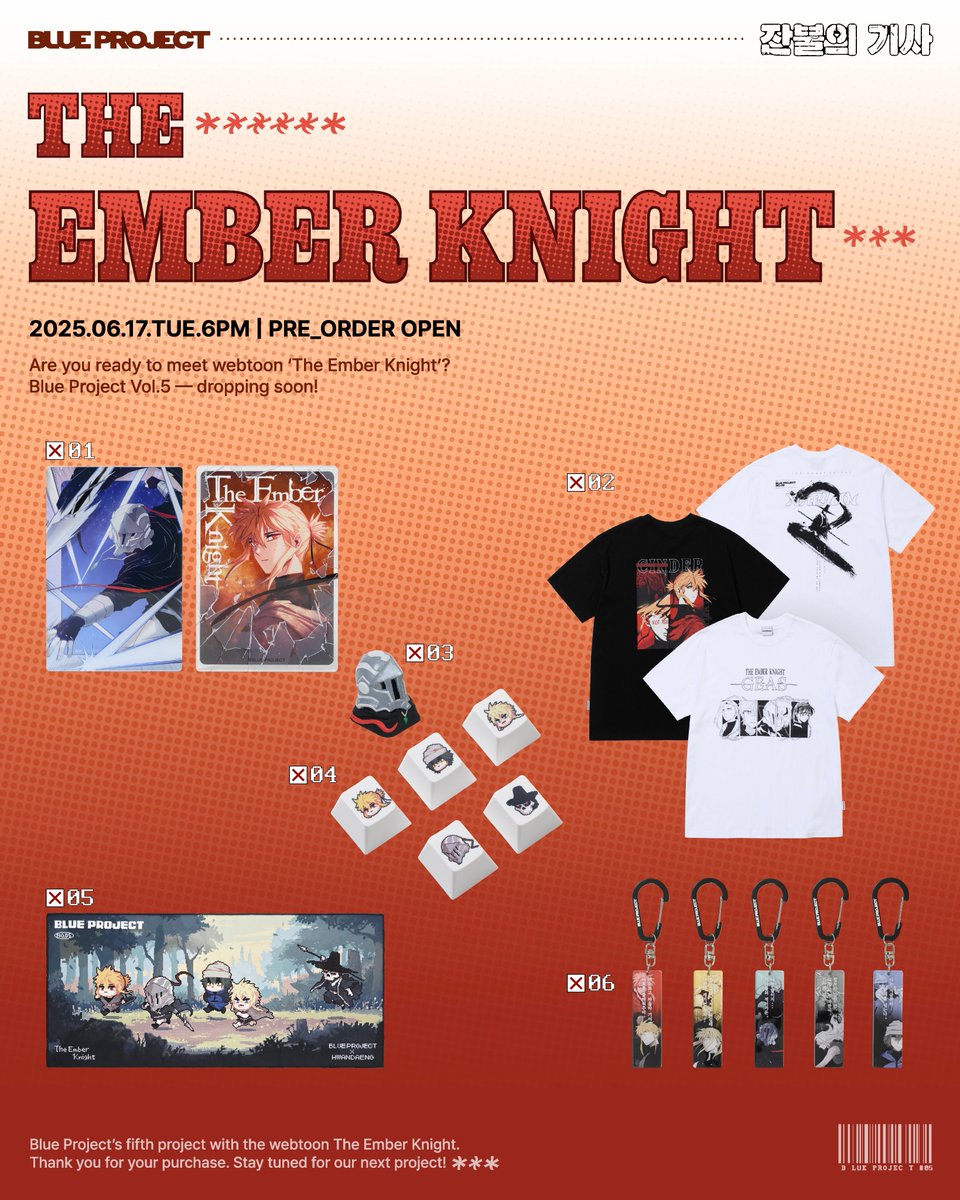 환댕 (@jjhon_c) on Twitter photo BLUEPROJECT - 5th PROJECT 《잔불의 기사》 Official Goods Pre-order
6월 17일 오후 6시에 예약 구매 상품 오픈된다고 합니다.
안내 사항은 상세페이지 참고해주세요.
*아티산(키캡 피규어)의 경우 60개 한정 상품입니다.
많은 관심 부탁드립니다. 감사합니다.
<a href="/BLUEPROJECT_KR/">BLUEPROJECT(블루프로젝트)</a> BLUEPROJECT - 5th PROJECT 《잔불의 기사》 Official Goods Pre-order
6월 17일 오후 6시에 예약 구매 상품 오픈된다고 합니다.
안내 사항은 상세페이지 참고해주세요.
*아티산(키캡 피규어)의 경우 60개 한정 상품입니다.
많은 관심 부탁드립니다. 감사합니다.
<a href="/BLUEPROJECT_KR/">BLUEPROJECT(블루프로젝트)</a>