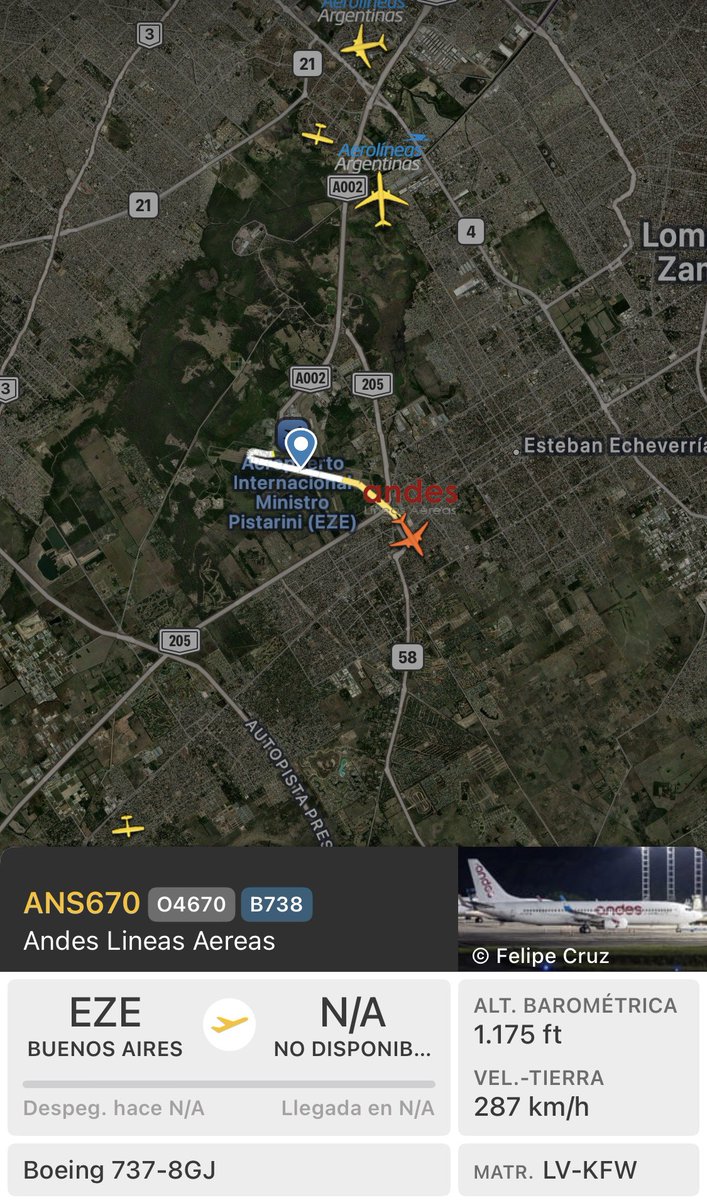 Spotter Posadas ✈ (@spotterposadas) on Twitter photo Despegó hace minutos de Ezeiza el vuelo de Andes O4670 con destino a Posadas.
Arranca la temporada de Travel Rock con los chárter a Bariloche..
<a href="/SpottersArg/">Vuelos y Spotters ✈</a> Despegó hace minutos de Ezeiza el vuelo de Andes O4670 con destino a Posadas.
Arranca la temporada de Travel Rock con los chárter a Bariloche..
<a href="/SpottersArg/">Vuelos y Spotters ✈</a>