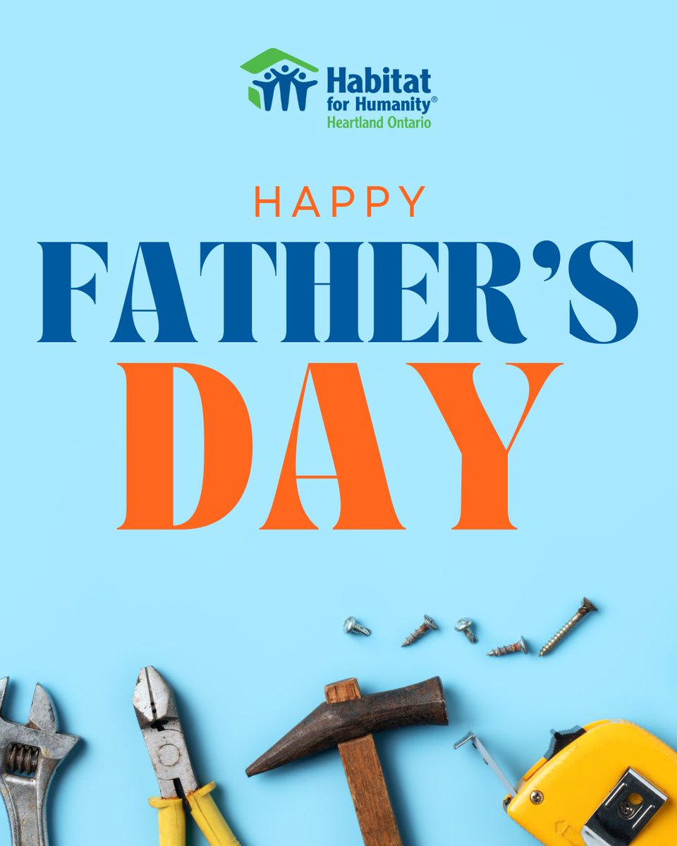 To all the dads who fix things, build things, and make things better – thank you! 🛠️ 

From leaky taps to big life lessons, you show up with tools in hand and heart wide open.

Happy Father’s Day from all of us at Habitat Heartland.

#FathersDay #HabitatHeartland #ThankYouDads