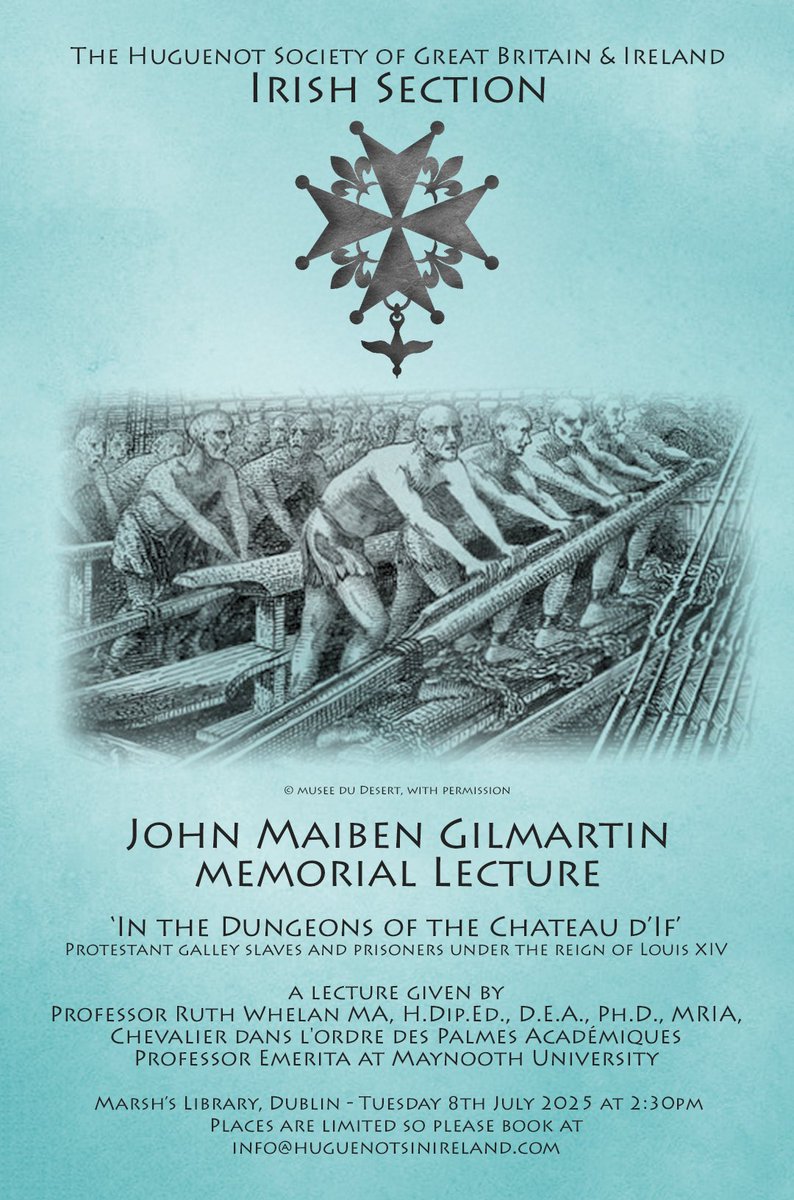 We are delighted to announce our first John Maiben Gilmartin Memorial Lecture on 8th July at 2:30pm at Marsh's Library in Dublin. This event is very special for us - occurring is it is in our 40th anniversary year! Details on the poster below - please book, as space is limited.