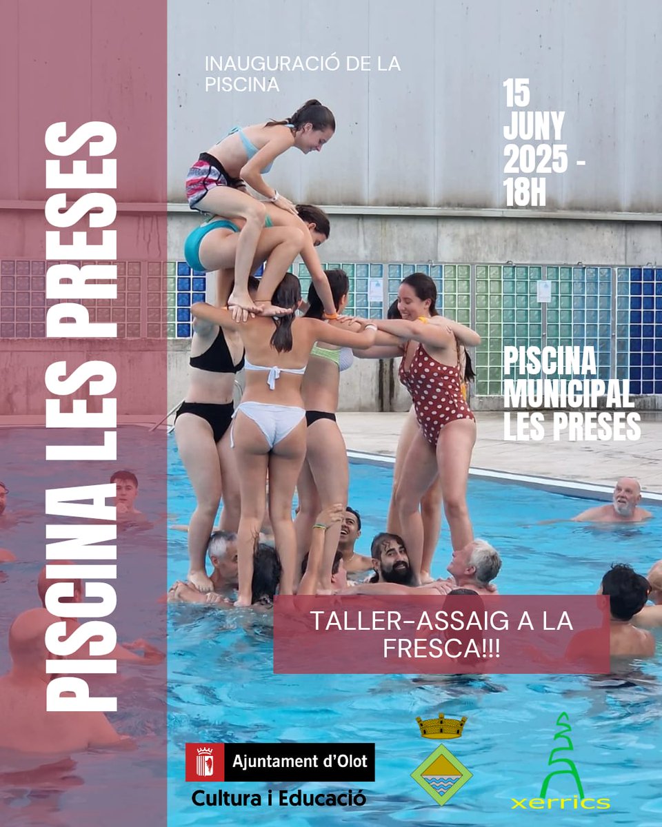 Ajuntament de les Preses (@lespreses_cat) on Twitter photo 🗓️Aquest diumenge, vine a provar de fer castells🙋♂️🙋!
🕕A les 18.00 h a la piscina municipal 🫧
💥Taller - assaig de castellers a la fresca amb els <a href="/XerricsOlot/">Xerrics d'Olot</a>
#LesPresesalafresca25 💚 🗓️Aquest diumenge, vine a provar de fer castells🙋♂️🙋!
🕕A les 18.00 h a la piscina municipal 🫧
💥Taller - assaig de castellers a la fresca amb els <a href="/XerricsOlot/">Xerrics d'Olot</a>
#LesPresesalafresca25 💚