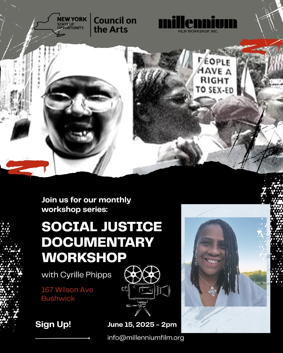 6/15: TODAY Social Justice Documentary Workshop with CYRILLE PHIPPS 2 PM - mailchi.mp/365d86c002b8/o…