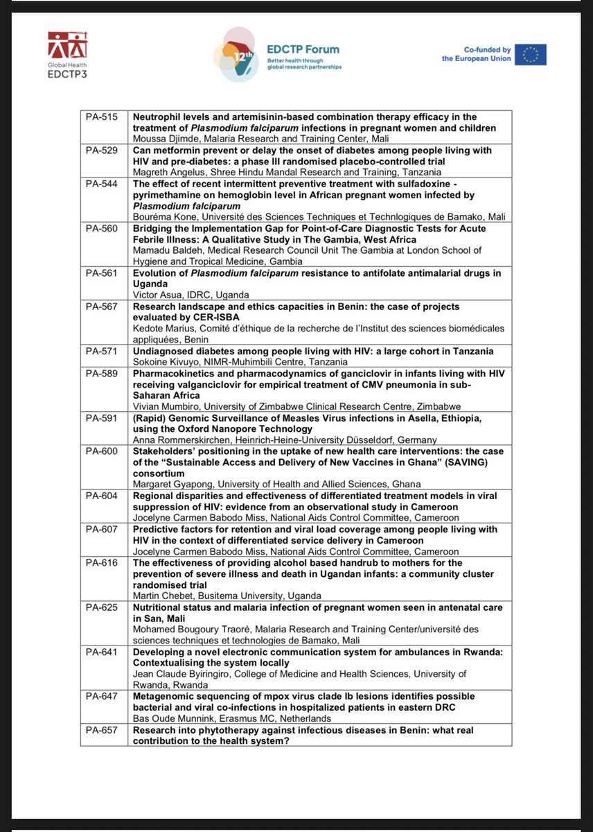 I’ll be in Rwanda tomorrow, presenting at the EDCTP Forum on our ongoing clinical trial focused on identifying low-cost interventions to prevent diabetes in the HIV population with prediabetes in Africa.
<a href="/EDCTP/">EDCTP</a> <a href="/EDCTP3/">Global Health EDCTP3</a> #ClinicalTrials