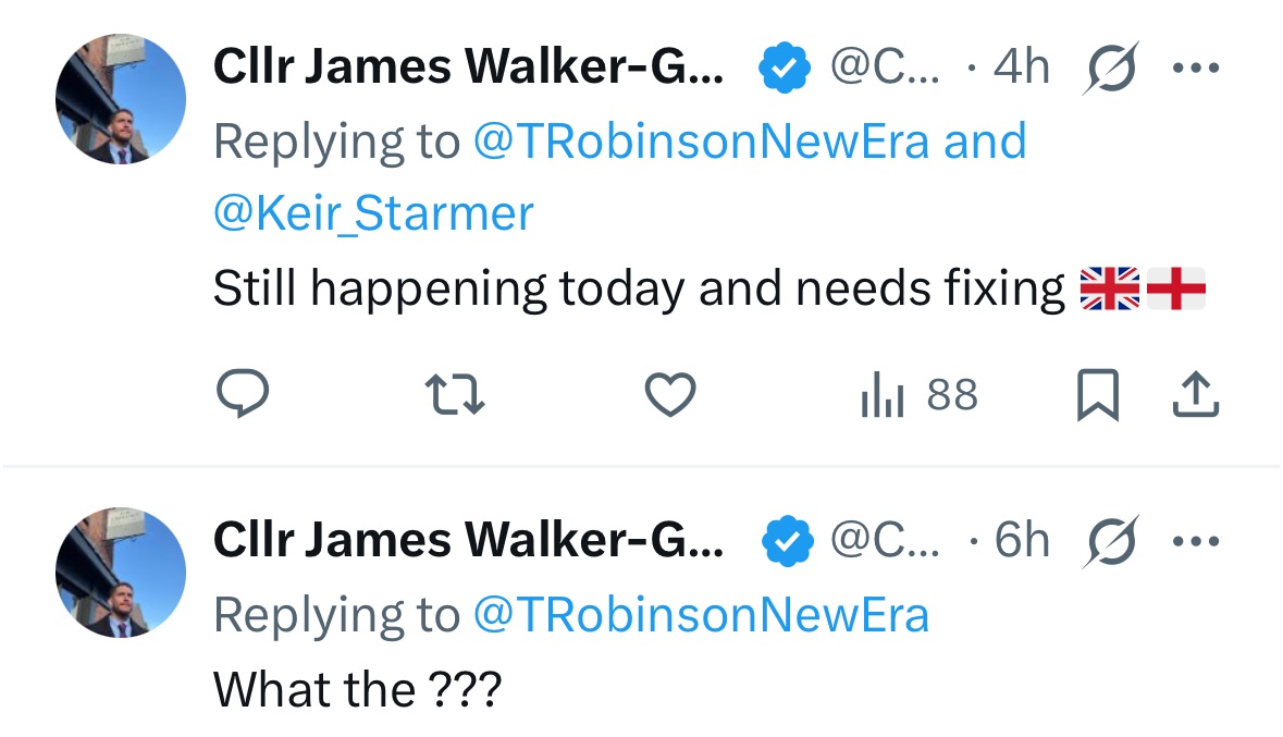 Reform Party UK Exposed 🇬🇧 (@reformexposed) on Twitter photo Reform UK County Councillor for Eastwood, Nottinghamshire James Walker-Gurley (<a href="/CllrJamesWG/">Cllr James Walker-Gurley – Eastwood Reform UK</a>) seems to be heavily supporting Tommy Robinson.
Is this a new shift in party direction <a href="/reformparty_uk/">Reform UK</a> / <a href="/Nigel_Farage/">Nigel Farage MP</a>? Reform UK County Councillor for Eastwood, Nottinghamshire James Walker-Gurley (<a href="/CllrJamesWG/">Cllr James Walker-Gurley – Eastwood Reform UK</a>) seems to be heavily supporting Tommy Robinson.
Is this a new shift in party direction <a href="/reformparty_uk/">Reform UK</a> / <a href="/Nigel_Farage/">Nigel Farage MP</a>?
