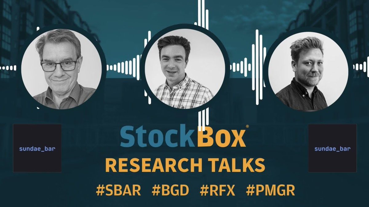 StockBox🎙️📈📽️ (@stockboxmedia) on Twitter photo Brand new #ResearchTalks Podcast out now with <a href="/StockBoxMedia/">StockBox🎙️📈📽️</a> <a href="/MarkEJFairbairn/">Mark EJ Fairbairn</a>, <a href="/Alan__Green/">Alan Green</a> <a href="/Brand_UK/">BrandUK</a> & <a href="/danielflynn92/">Daniel Flynn</a> writer <a href="/Outofthegr/">Out Of The Ground Podcast</a>
🎧 LISTEN HERE: youtu.be/UgjlRpMp8nk
➡️ <a href="/SundaeBarIR/">Sundae Bar Plc</a> #SBAR
➡️ <a href="/bartongoldBGD/">Barton Gold</a> #BGD
➡️ Ramsdens Holdings #RFX
➡️ Premier Miton Global Brand new #ResearchTalks Podcast out now with <a href="/StockBoxMedia/">StockBox🎙️📈📽️</a> <a href="/MarkEJFairbairn/">Mark EJ Fairbairn</a>, <a href="/Alan__Green/">Alan Green</a> <a href="/Brand_UK/">BrandUK</a> & <a href="/danielflynn92/">Daniel Flynn</a> writer <a href="/Outofthegr/">Out Of The Ground Podcast</a>
🎧 LISTEN HERE: youtu.be/UgjlRpMp8nk
➡️ <a href="/SundaeBarIR/">Sundae Bar Plc</a> #SBAR
➡️ <a href="/bartongoldBGD/">Barton Gold</a> #BGD
➡️ Ramsdens Holdings #RFX
➡️ Premier Miton Global