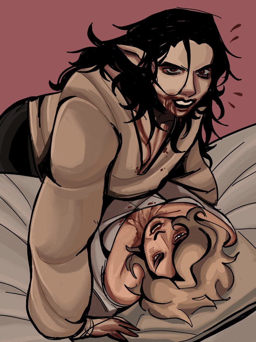 ocwvampyr's tweet image. Day 7: AU!! Chose my absolute fav lokius au…fem!lokius + vampire loki!! Also tw for blood lolz @lokiusweek #LokiusWeek2025