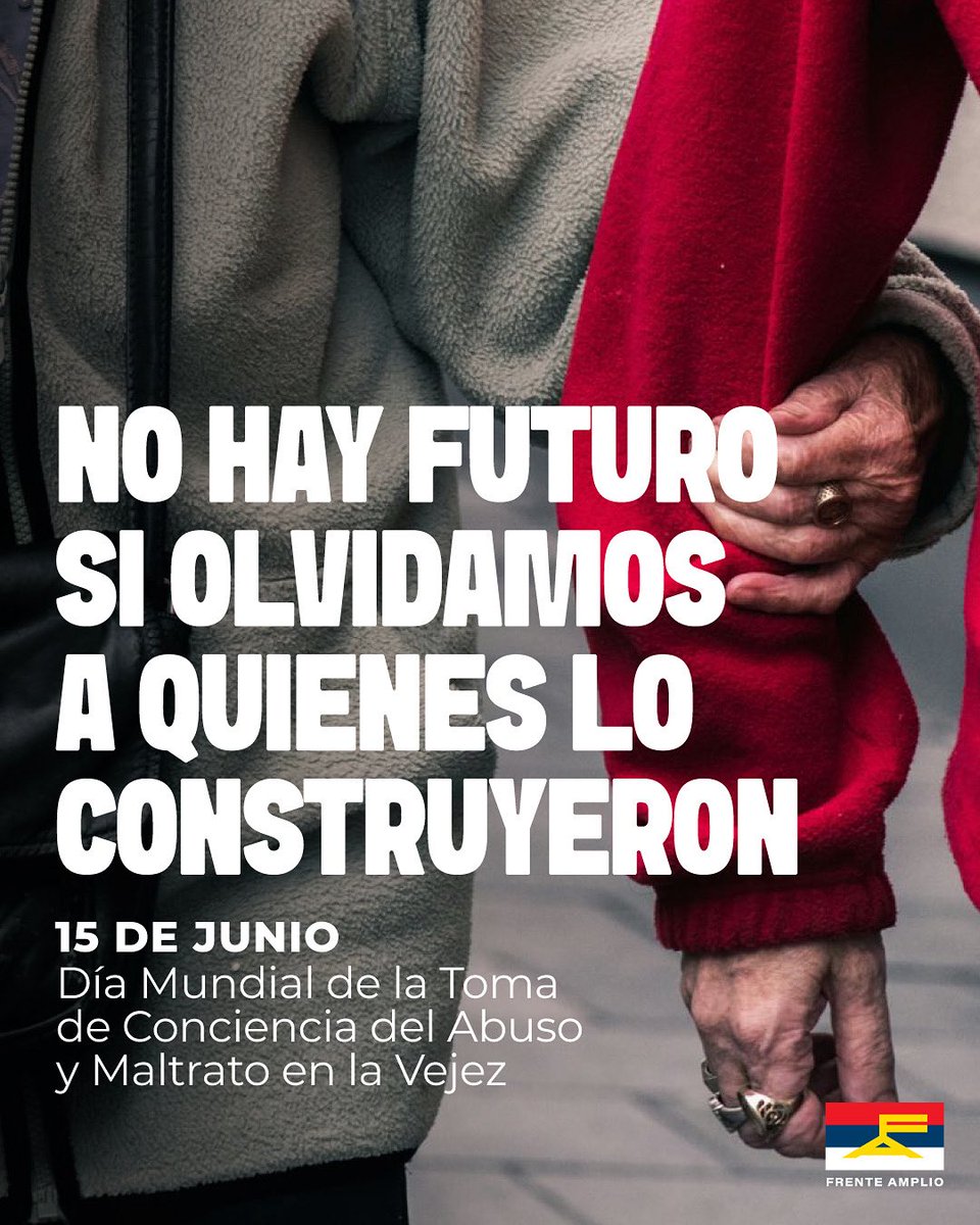 Uruguay tiene una de las poblaciones más envejecidas de América Latina. Y también una deuda con quienes construyeron este país. En el Frente Amplio defendemos una vejez con protección social, cuidados, presencia y respeto.