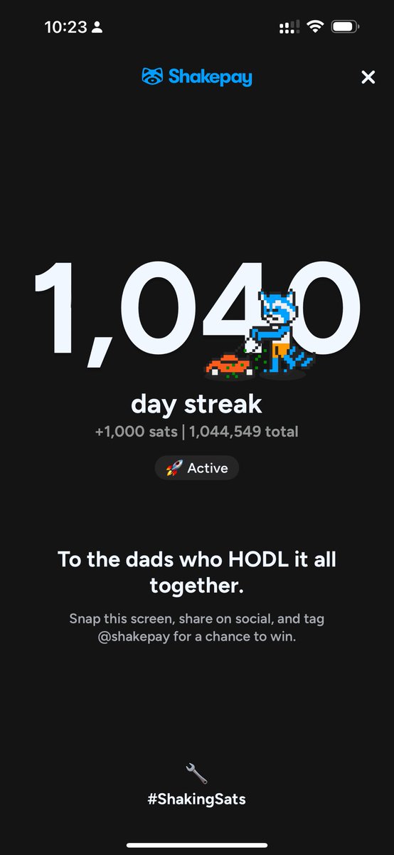 Dad’s HODL together!!!! #HODL #shakingsats #shakepay <a href="/shakepay/">Shakepay — Buy Bitcoin 🇨🇦</a> #fathersday  #shakestreak