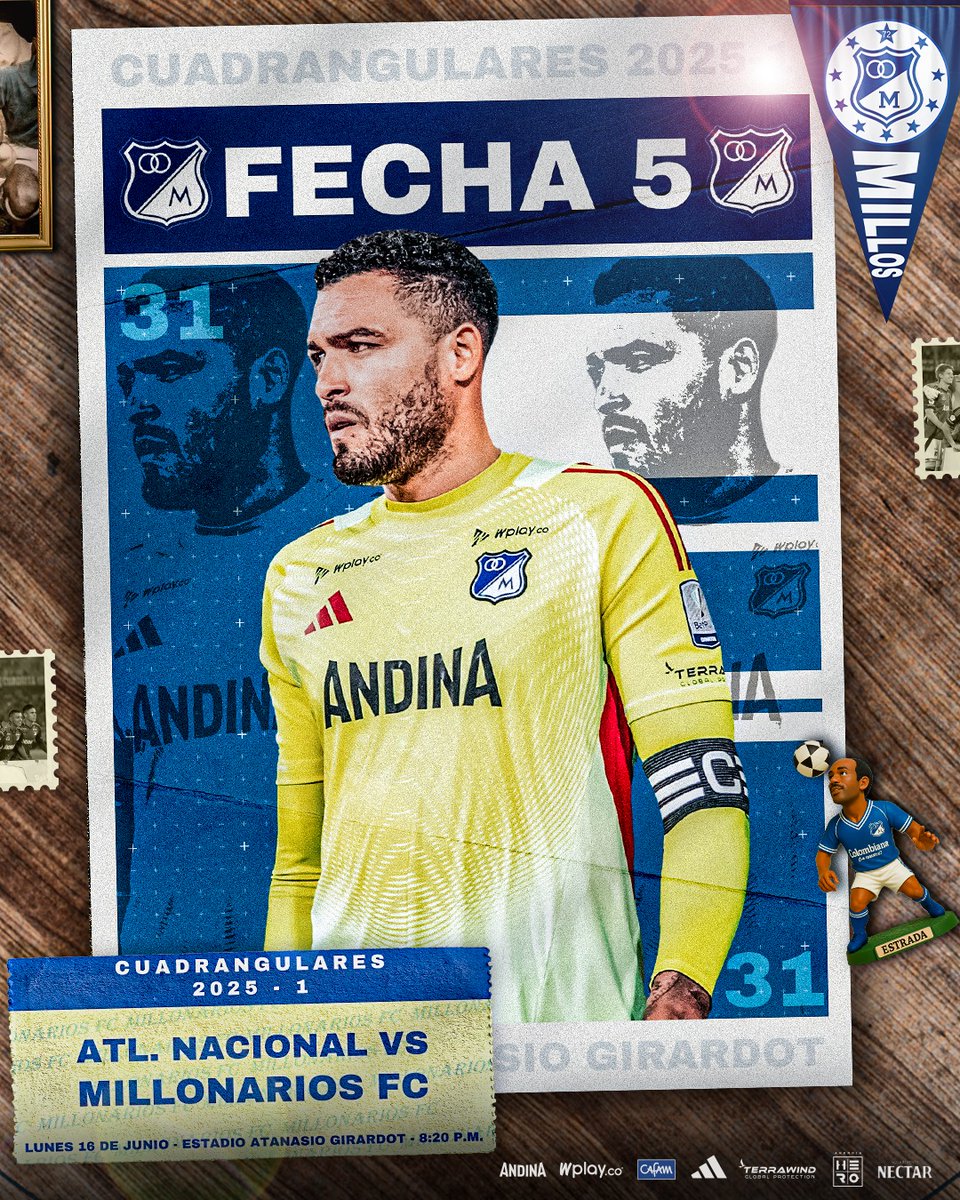 MillosFCoficial's tweet photo. 🔜 Próximo partido
🏆 Liga 2025-1
⚽ Cuadrangulares Fecha 5
🆚 Atlético Nacional 
📆 Lunes 16 de junio 
⏱️ 8:20 pm
🏟 Estadio Atanasio Girardot 

¡𝑆𝑖𝑒𝑚𝑝𝑟𝑒, Siempre Millonarios! 💙 https://t.co/xu390NfS5d