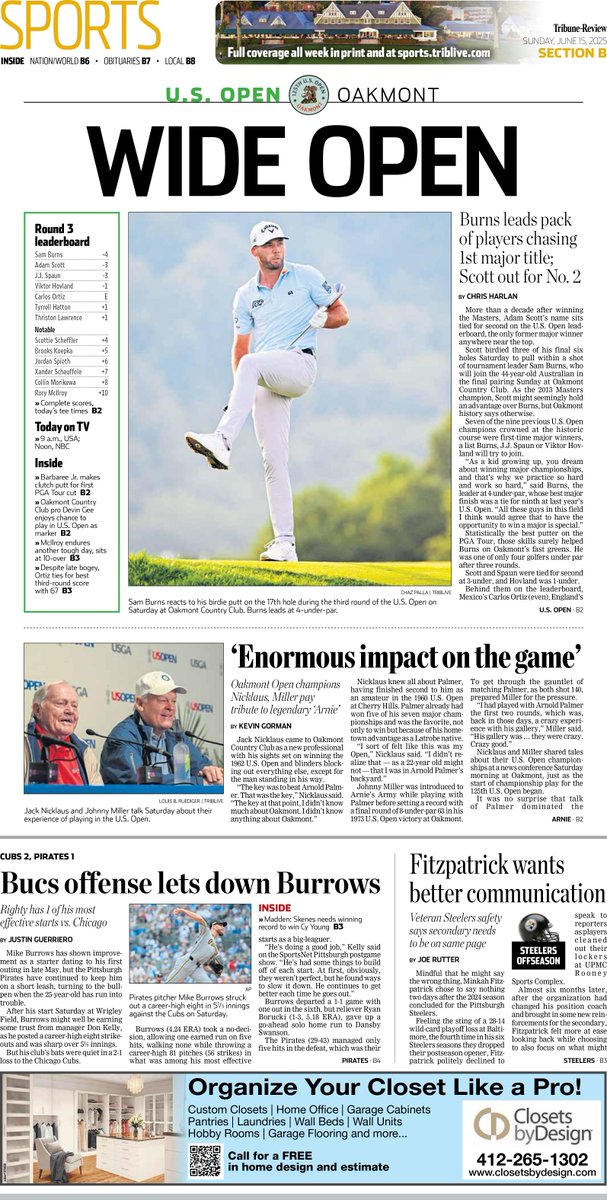Take a look at Sunday's sports edition of the Tribune-Review @TribLive. Go here for the full eTrib. e.triblive.com