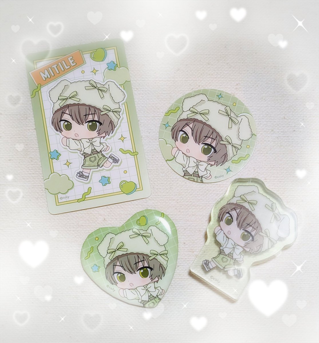 まほやく　5.5周年　交換　譲渡　①ハート缶バッジ　②特典　チケット風カード

譲:①オーエン、⭐️スノウ
②ヒースクリフ

求:①同種ミチル&gt;異種3枚目ミチル
②異種3枚目、フィナンシェステッカーミチル&gt;同種ミチル

⭐️は譲渡可能です。

②の同種交換は①含めてのみ。
郵送交換、初回ツイフィ必読。