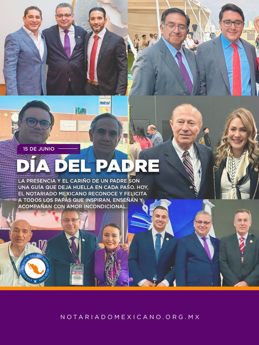 ¡Feliz día del padre! El @NotariadoMex felicita a todos los padres de familia en este día. ¡Un fuerte abrazo para todos!

#DíaDelPadre #NotariadoMexicano