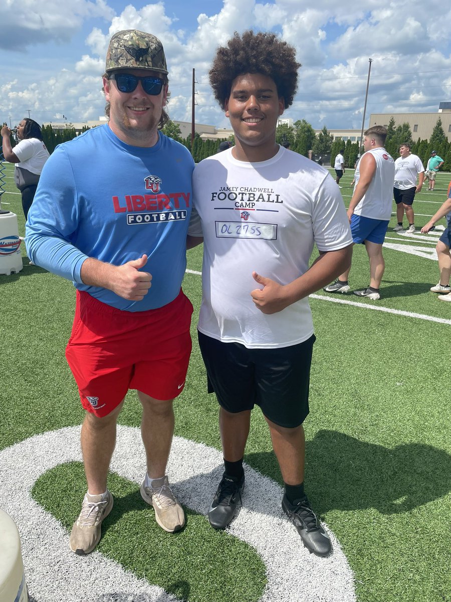 Thank you to <a href="/CoachChadwell/">Jamey Chadwell</a> for the amazing camp at <a href="/LibertyU/">Liberty University</a> and a special thanks to <a href="/CoachHollifield/">Adam Hollifield</a> ,<a href="/coachbilldurkin/">Bill Durkin</a> ,and,<a href="/AaronFenimore1/">Aaron Fenimore</a> for the amazing coaching .I had a amazing time competing and learning better techniques #goflames <a href="/CoachKBadke/">Kevin Badke</a> <a href="/STABFootball/">St. Anne's-Belfield Football</a>