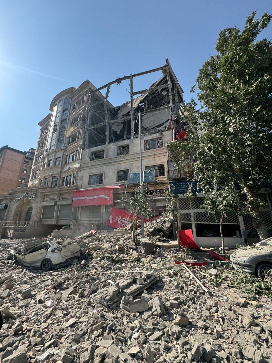 These are pictures taken less than an hour ago from the neighborhood where my parents are living now in Tehran, where my home used to be.