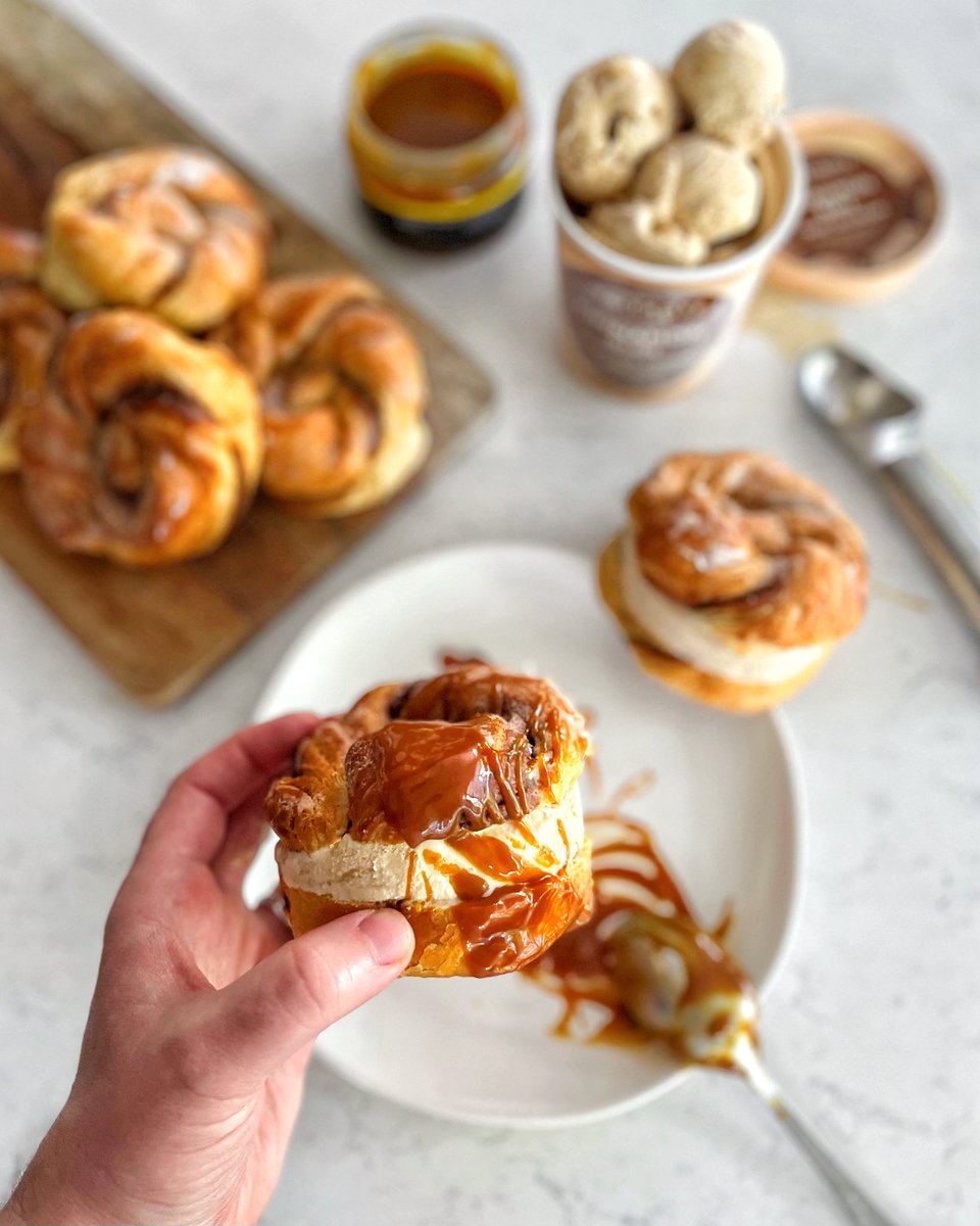 I’m just going to leave this here... 

Cinnamon Bun Ice Cream sandwiched in Cinnamon Buns drenched in Salted Caramel Sauce!

🤤