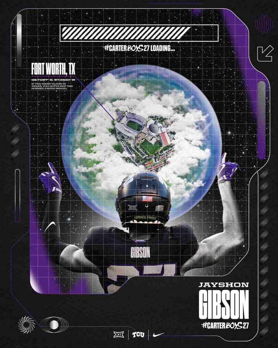 JayshonGibson3's tweet image. Thanks @TCUFootball 🐸 #GoFrogs #CarterBoys27 @FBCoachJSmith