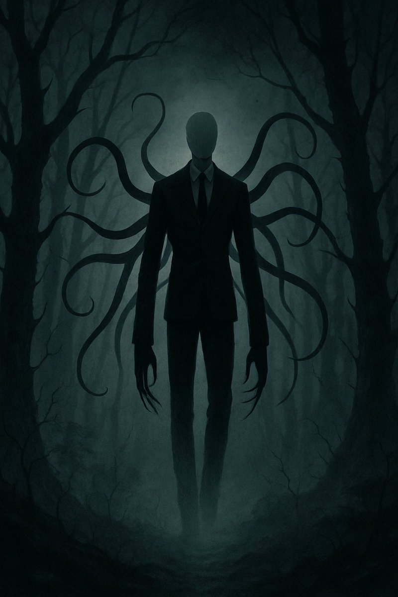 nightmare_zoneX's tweet photo. [THREAD 👇]

#1
 The Evolution of Slender Man: From Internet Myth to Cultural Legend

In 2009, a faceless man in a suit stepped out of the shadows of the internet
Tall. Silent. Featureless.

He didn’t scream to scare you — he stared

Meet Slender Man, the horror myth became real https://t.co/vcL4UECzFQ