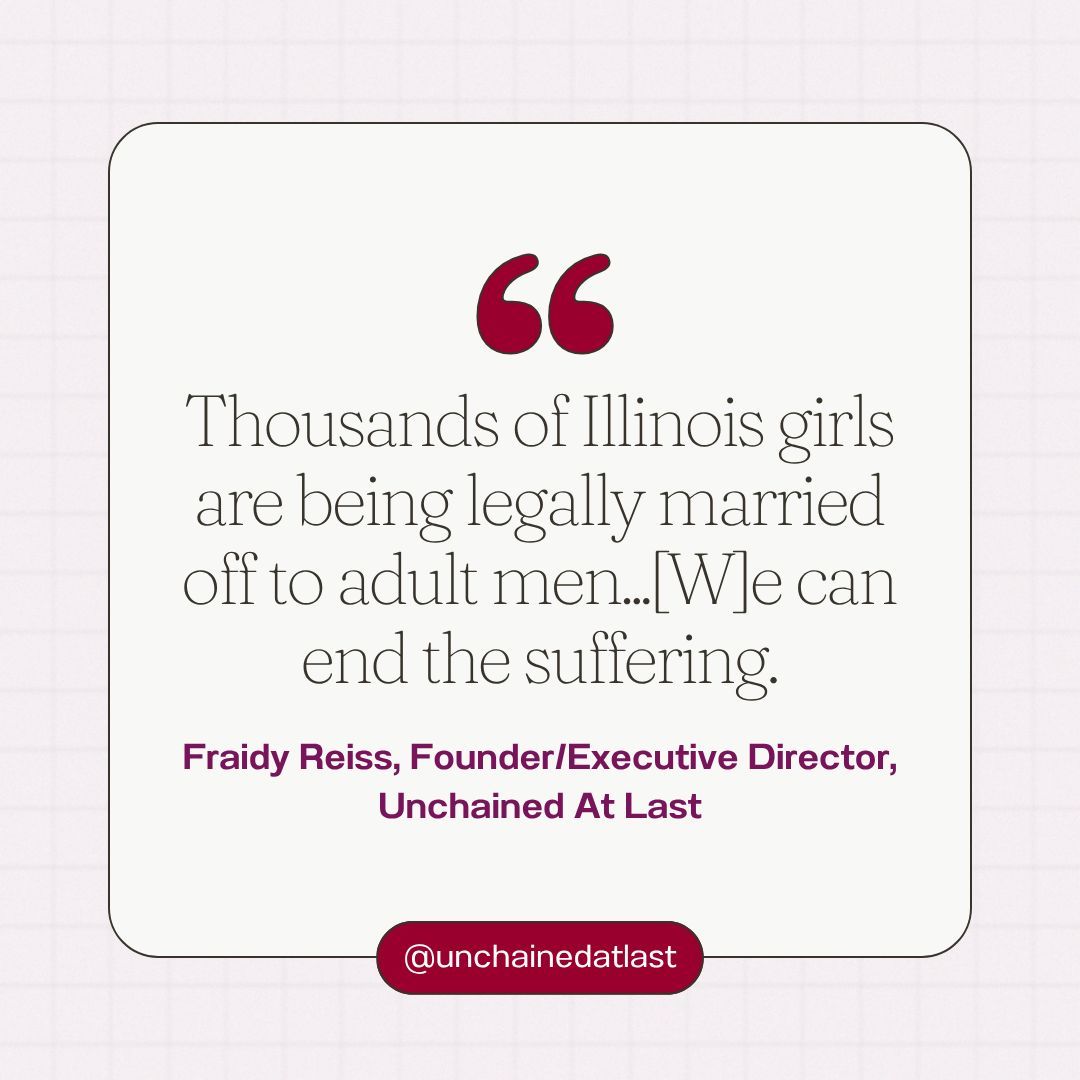 #DidYouKnow current Illinois law allows parents to enter a 16- or 17-year-old into marriage with merely a signature, without any input from the minor nor any recourse for a minor who doesn't want to marry? 1/5