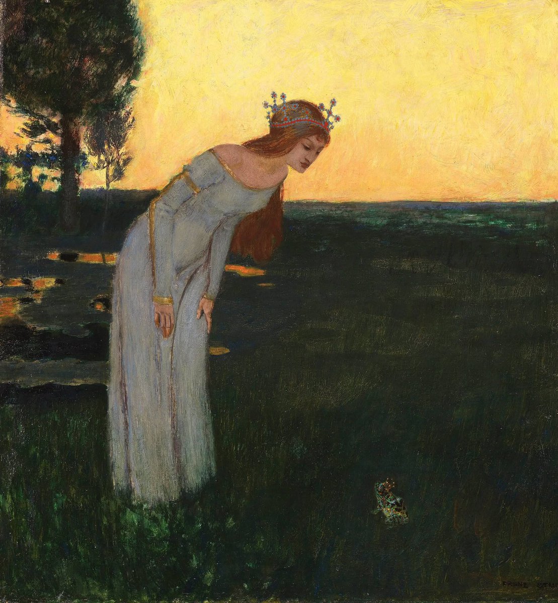 'The Frog Prince' by Franz Von Stuck, 1891

#illustration #fairytale