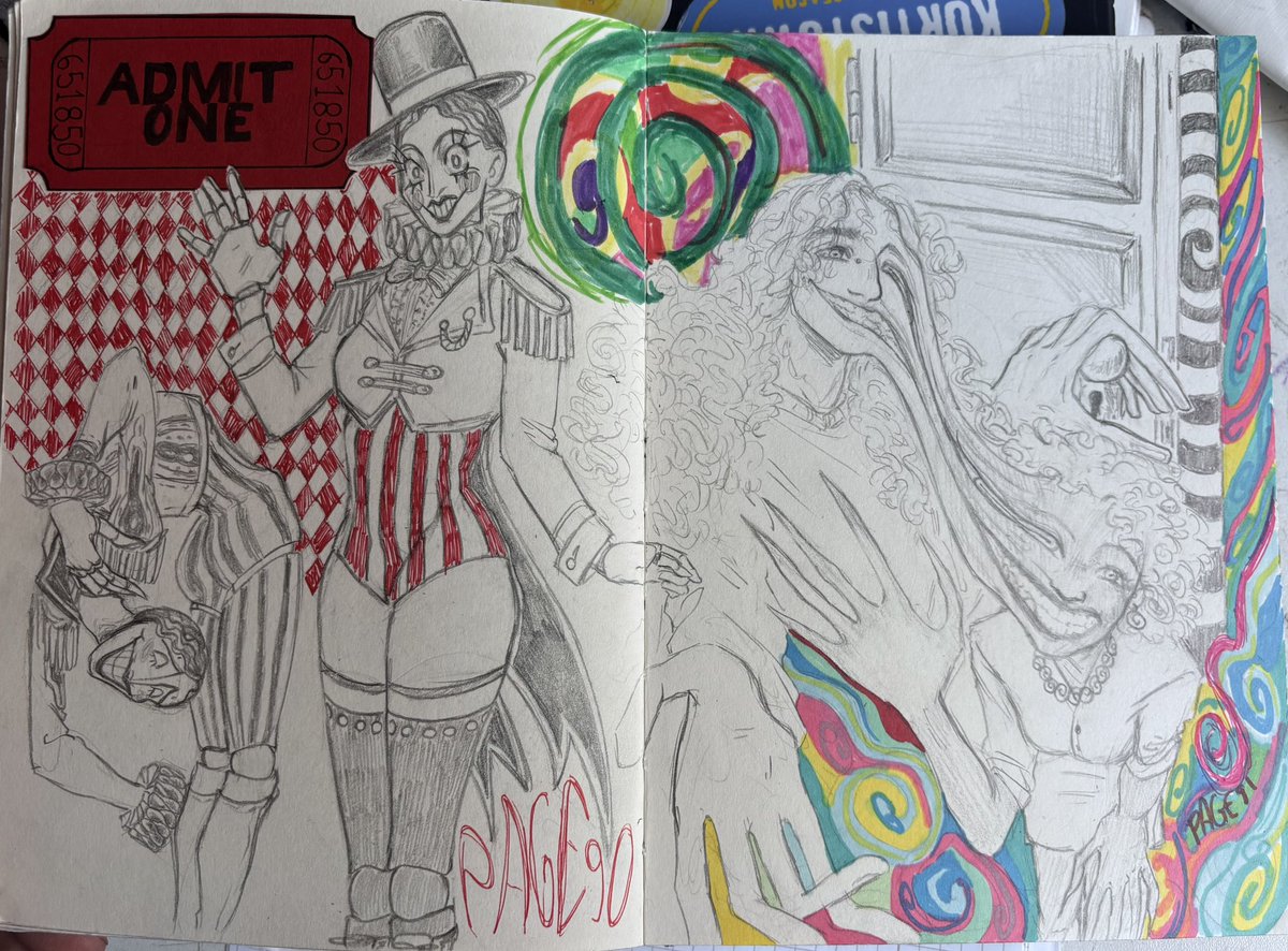 two tma sketchbook spreads #tma