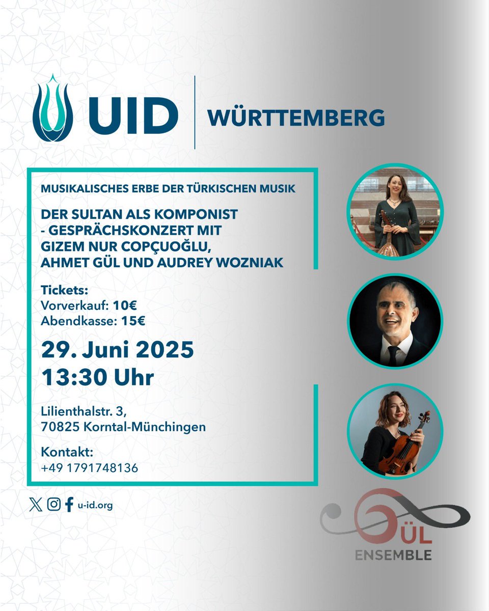 Bu güzel konserimize bekliyoruz Efendim. UID Württemberg'e bu organize için sonsuz teşekkür ediyorum