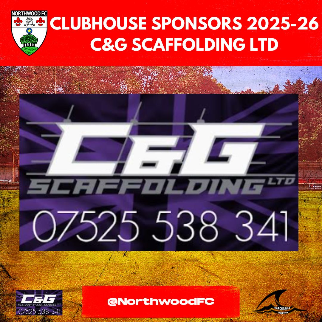 Northwood Football Club (@northwoodfc) on Twitter photo We are proud to announce the return of <a href="/CG_Scaffolding/">C&G Scaffolding Ltd</a> as sponsors of the Northwood FC clubhouse for the 2025-26 season.
Owner Dan Campbell has been an integral part of the Woods community over the past few seasons and we're very grateful to him again.
cgscaffoldingltd.co.uk We are proud to announce the return of <a href="/CG_Scaffolding/">C&G Scaffolding Ltd</a> as sponsors of the Northwood FC clubhouse for the 2025-26 season.
Owner Dan Campbell has been an integral part of the Woods community over the past few seasons and we're very grateful to him again.
cgscaffoldingltd.co.uk