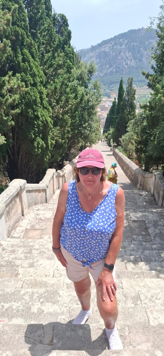 Fri 13th: climbed to the top of Calvary Hill Pollensa.