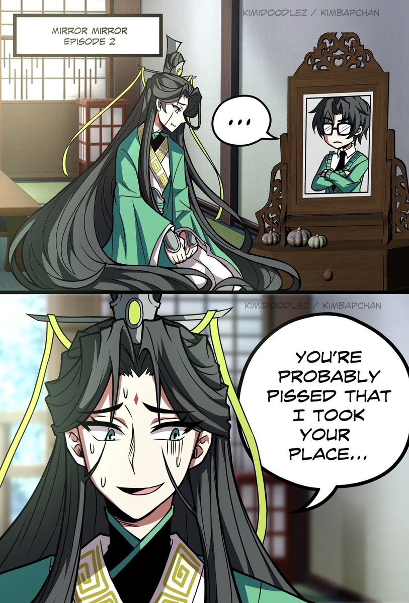 kimidoodlez's tweet photo. Mirror Mirror (Shen Jiu &amp; Shen Yuan svsss au comic) episode 2 - I know https://t.co/IdMrXdaEOI