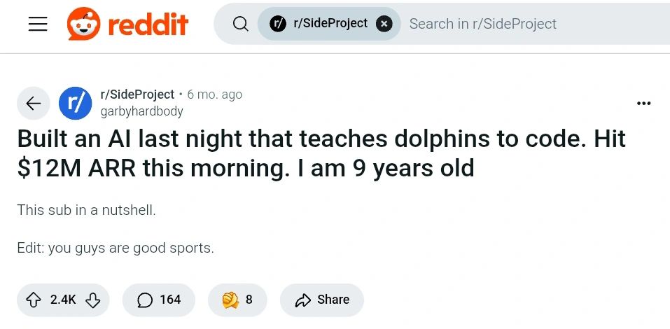 The current state of posts about AI.