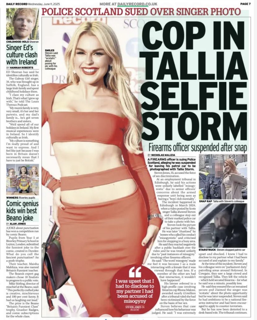 Nicholas Malizia (@malizia_nick00) on Twitter photo This case was so interesting to cover at the Edinburgh Employment Tribunal and it was great to see my articles in <a href="/Daily_Record/">The Daily Record</a> throughout the week
Check out my coverage on <a href="/EdinburghLive_/">Edinburgh Live</a> of a sex discrimination suit filed against Police Scotland by two male firearms officers This case was so interesting to cover at the Edinburgh Employment Tribunal and it was great to see my articles in <a href="/Daily_Record/">The Daily Record</a> throughout the week
Check out my coverage on <a href="/EdinburghLive_/">Edinburgh Live</a> of a sex discrimination suit filed against Police Scotland by two male firearms officers