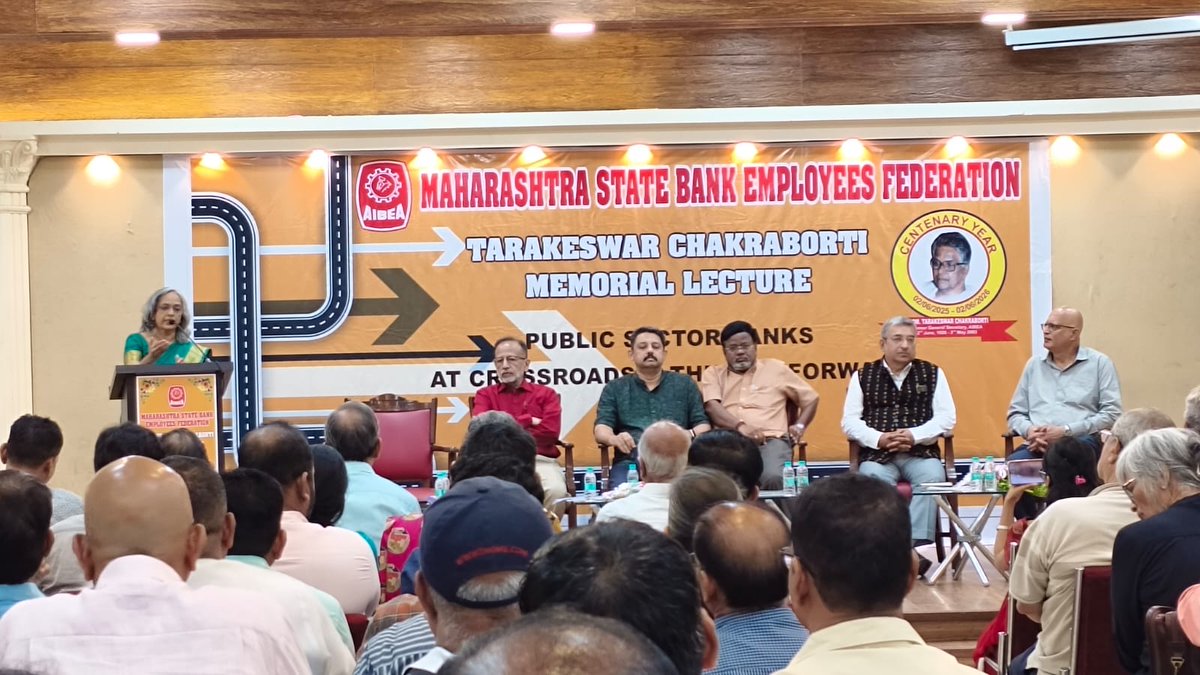 Msbef (@msbef1) on Twitter photo The Com. Tarkeshwar Chakraborti Memorial Lecture was held in Mumbai on 14th June 2025 to celebrate the centenary of Com. Tarakda.
Subject : Public Sector Banks at crossroads & the way forward.
<a href="/ChVenkatachalam/">CH VENKATACHALAM</a>
#AIBEA #MSBEF The Com. Tarkeshwar Chakraborti Memorial Lecture was held in Mumbai on 14th June 2025 to celebrate the centenary of Com. Tarakda.
Subject : Public Sector Banks at crossroads & the way forward.
<a href="/ChVenkatachalam/">CH VENKATACHALAM</a>
#AIBEA #MSBEF