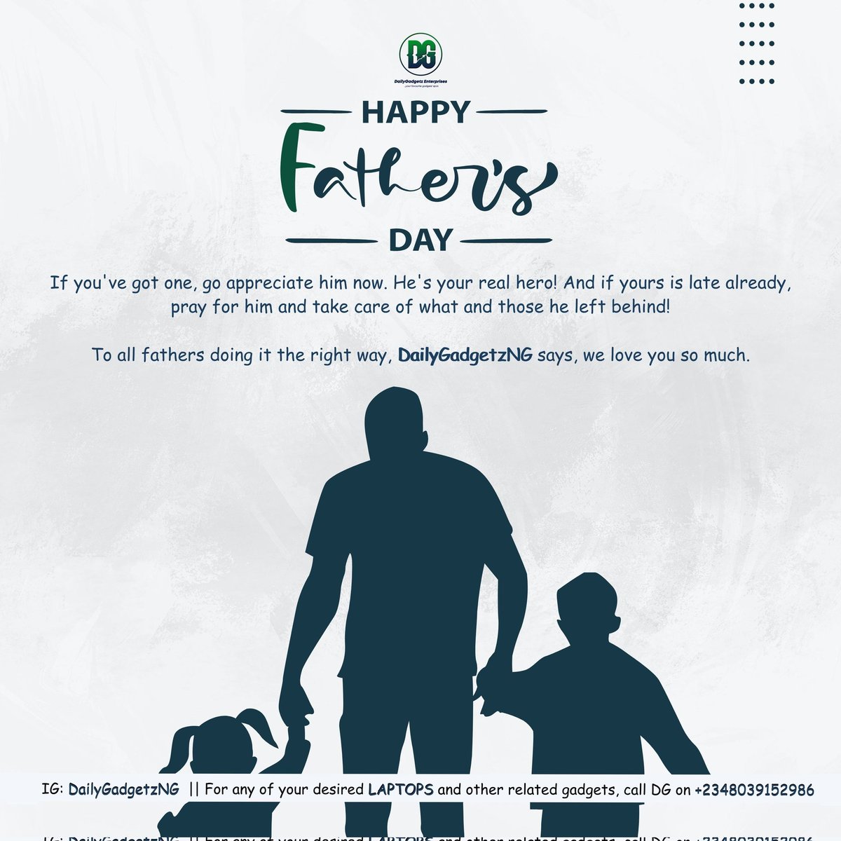 DailyGadgetzNG's tweet image. Happy Father’s Day to all the amazing dads!💙

Today, we celebrate the real-life superheroes— the fathers who lead, protect, and provide, often behind the scenes, but always at the heart of every success story.

Keep being legendary💻🔌💙

#TechForDad #DailyGadgetzNG #FathersDay