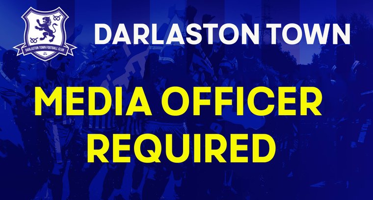 Darlaston Town seek a Media Officer to improve and grow the clubs social media presence
darlastontown1874fc.com/news/darlaston…