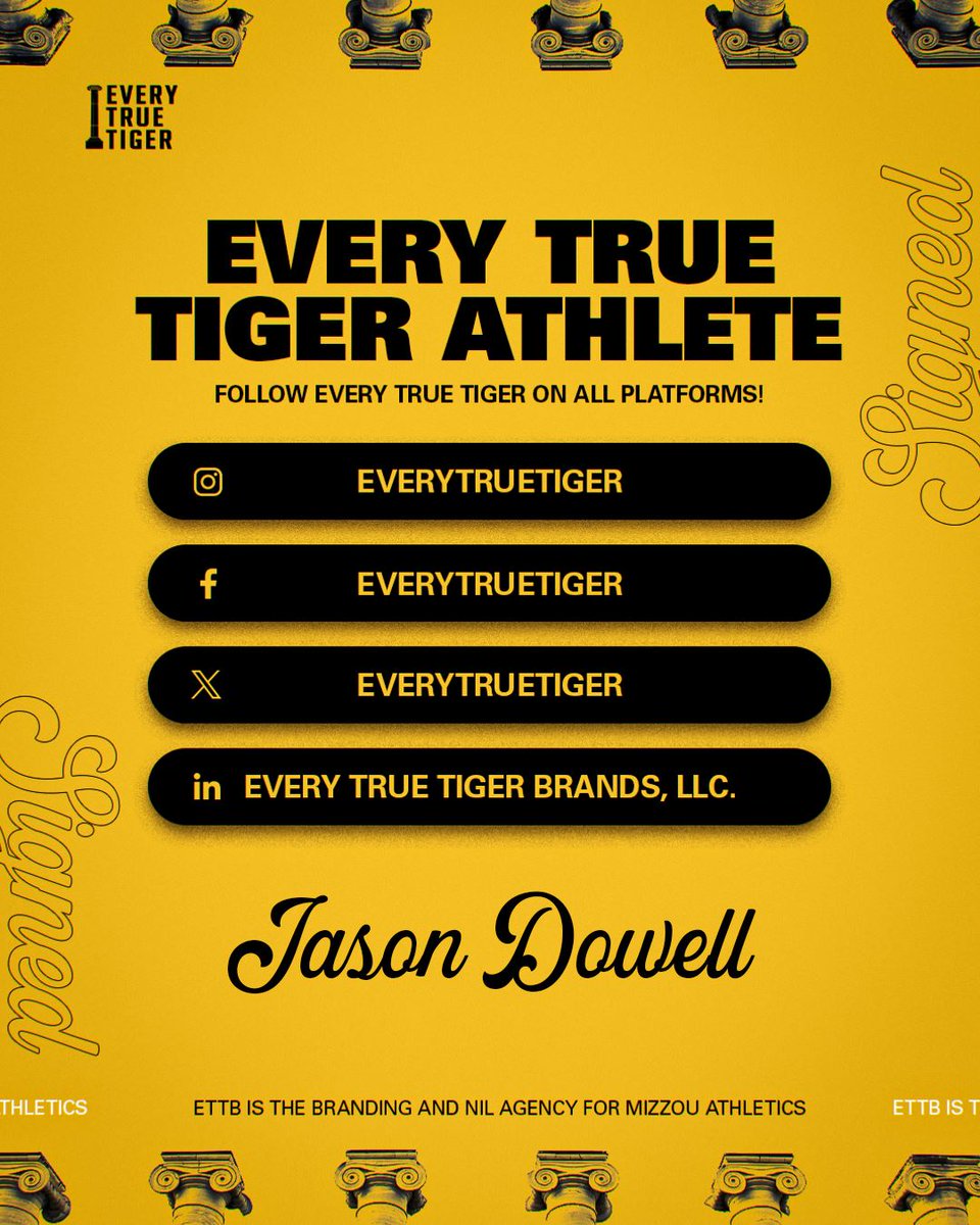 JasonDo52403398's tweet image. Signed with Mizzou and Every True Tiger Brands. 🟡⚫️The work starts now. 🐅#MIZ #ETTB