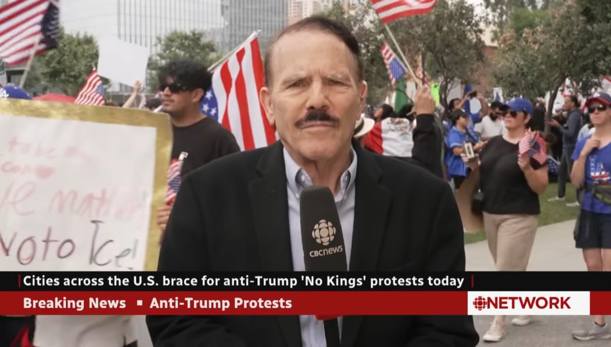 MY LATEST REPORT - One of our live <a href="/CBCNews/">CBC News</a> reports yesterday on the #NoKings rallies taking place across the U.S. #NoKingsProtest
#NoKingsDay
youtu.be/f9T-XrAOQFs?si…