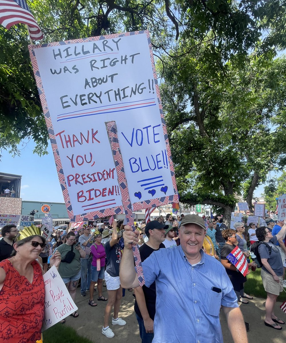 No Kings Day, Denton, TX. We had about 2,000 at the county courthouse. Really nice time and so great to be with folks who understand that our democracy is very much under attack.