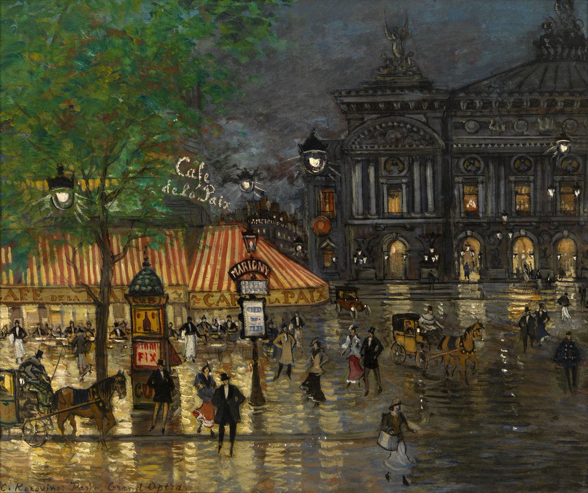 allontanarsio's tweet photo. Paris at night by Konstantin Korovin https://t.co/ITp4xiSynq